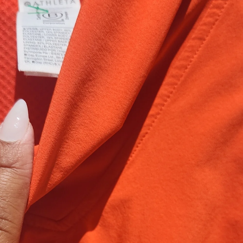 Athleta Orange Blouse with Chic Design - Picture 6 of 7